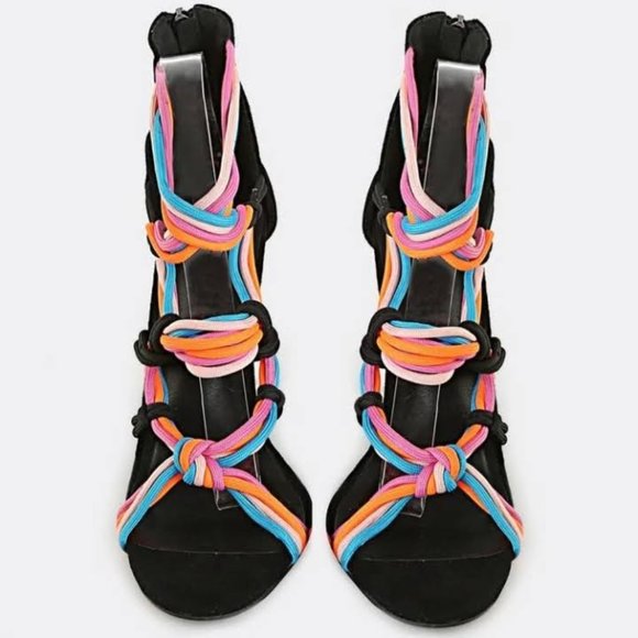 Cape Robin Neon strappy Stiletto Open Toe Heel - Picture 6 of 7